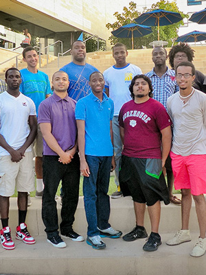 2012 participants in STARS program standing on Triton steps