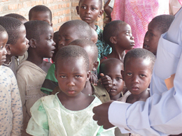 Photo of children being treated