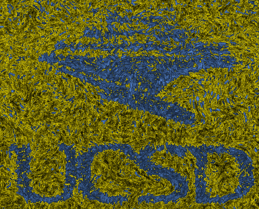 UCSD logo spread across a biofilm community