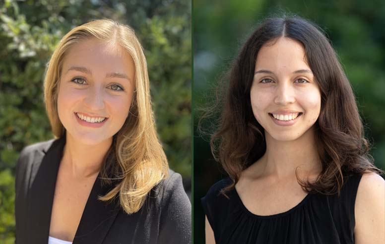 composite image of two young female Ph.D. students