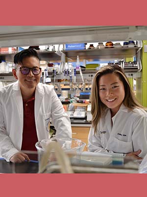 Professor James Nieh and graduate student Ashley Kim.