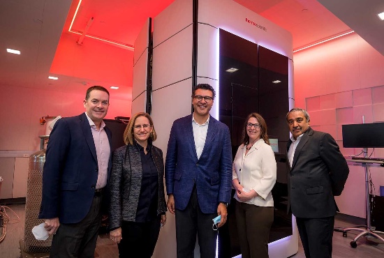 Peter Silvester, Kit Pogliano, John Sos, Corinne Peek-Asa and Chancellor Pradeep K. Khosla.